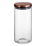 Freska Glass Storage Jar with Rose Gold Lid 1300ml - Bargainia.com - 5018705378367