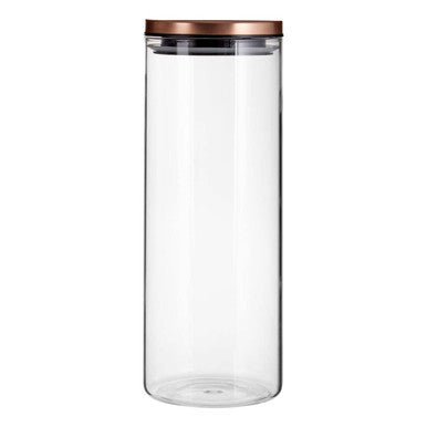 Freska Glass Storage Jar with Rose Gold Lid 1600ml - Bargainia.com - 5018705378343