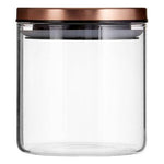 Freska Glass Storage Jar with Rose Gold Lid 550ml - Bargainia.com - 5018705378442