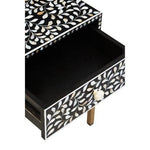 Fusion 1 Drawer Side Table with Bone Inlay - Bargainia.com - 5018705976860