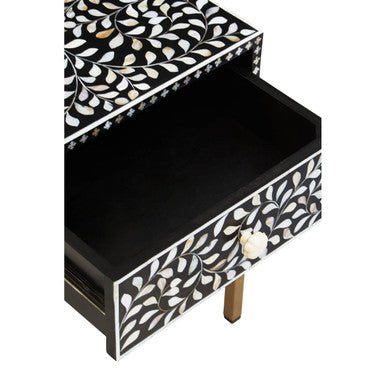 Fusion 1 Drawer Side Table with Bone Inlay - Bargainia.com - 5018705976860