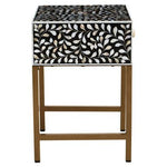 Fusion 1 Drawer Side Table with Bone Inlay - Bargainia.com - 5018705976860