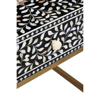 Fusion 1 Drawer Side Table with Bone Inlay - Bargainia.com - 5018705976860