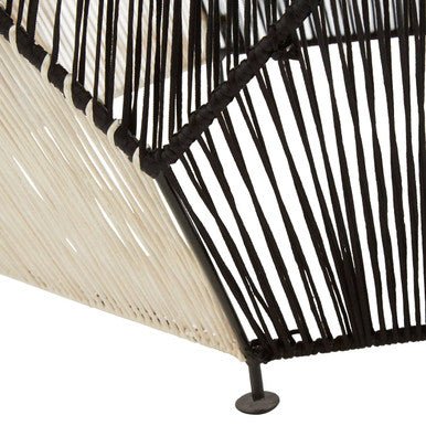 Fusion Black And Silver Woven Hexagon Coffee Table - Bargainia.com - 5018705414324