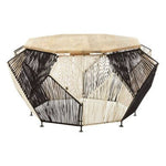Fusion Black And Silver Woven Hexagon Coffee Table - Bargainia.com - 5018705414324