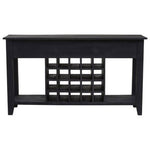 Fusion Black Mango Wood Console Table with Wine Storage - Bargainia.com - 5018705948430