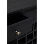 Fusion Black Mango Wood Console Table with Wine Storage - Bargainia.com - 5018705948430
