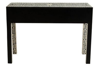 Fusion Bone Inlay Desk with 3 Drawers - Bargainia.com - 5018705976853