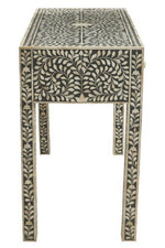 Fusion Bone Inlay Desk with 3 Drawers - Bargainia.com - 5018705976853