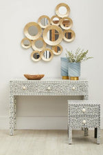 Fusion Bone Inlay Desk with 3 Drawers - Bargainia.com - 5018705976853