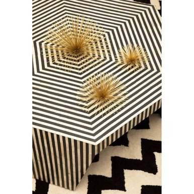 Fusion Striped Bone Inlay Coffee Table - Bargainia.com - 5018705457772
