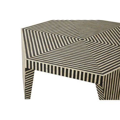 Fusion Striped Bone Inlay Coffee Table - Bargainia.com - 5018705457772