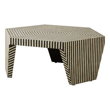 Fusion Striped Bone Inlay Coffee Table - Bargainia.com - 5018705457772