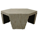 Fusion Striped Bone Inlay Coffee Table - Bargainia.com - 5018705457772