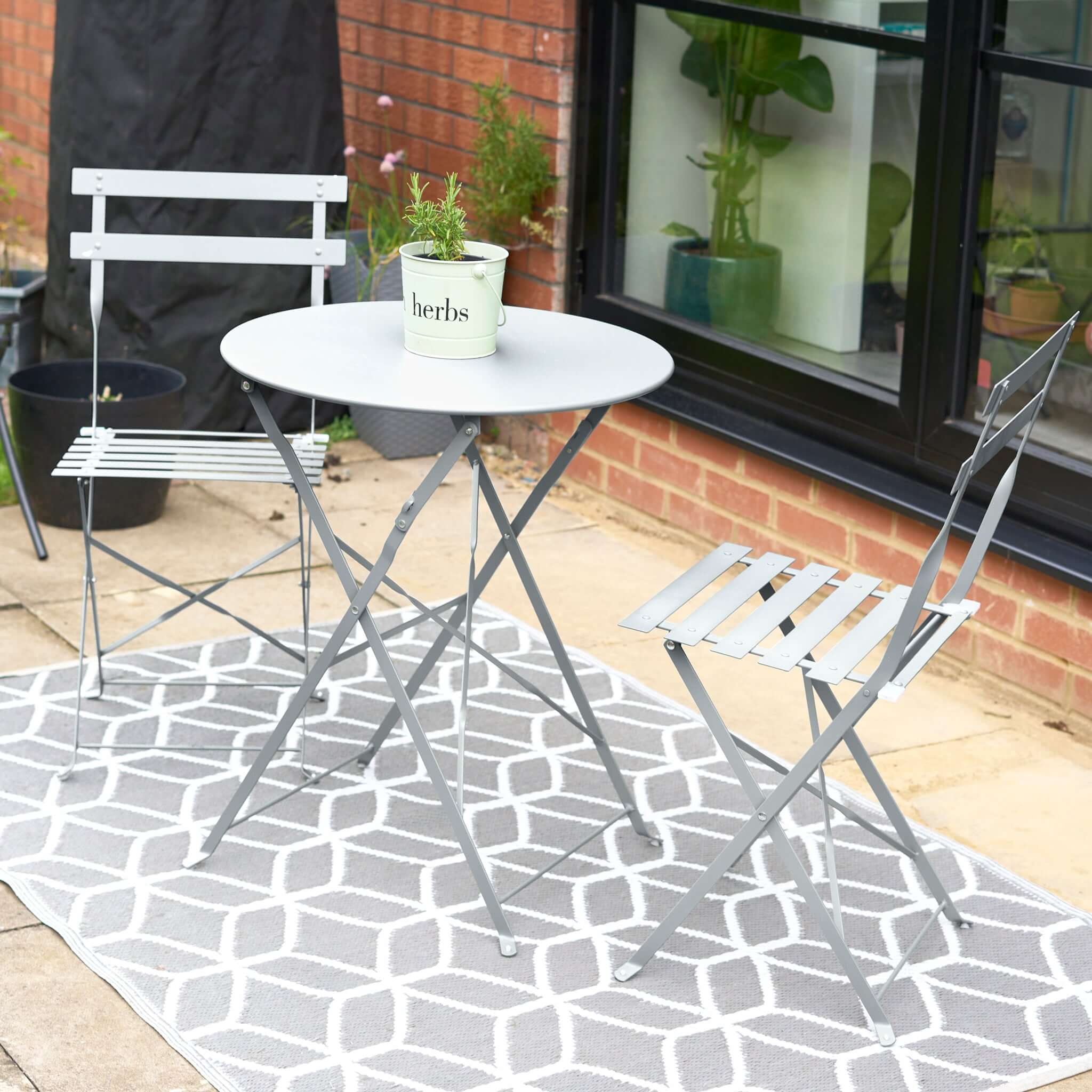 Piece Garden Foldable Metal Bistro Set Bargainia – - Main Image