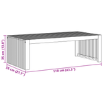 Garden Coffee Table 110x55x35 cm Solid Wood Acacia - Bargainia.com - 