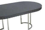Genoa Grey Gloss Finish Oval Dining Table - Bargainia.com - 5018705952819