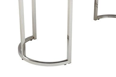 Genoa Grey Gloss Finish Oval Dining Table - Bargainia.com - 5018705952819