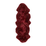Genuine Berry Red Sheepskin Faux Fur Rug - Bargainia.com - 
