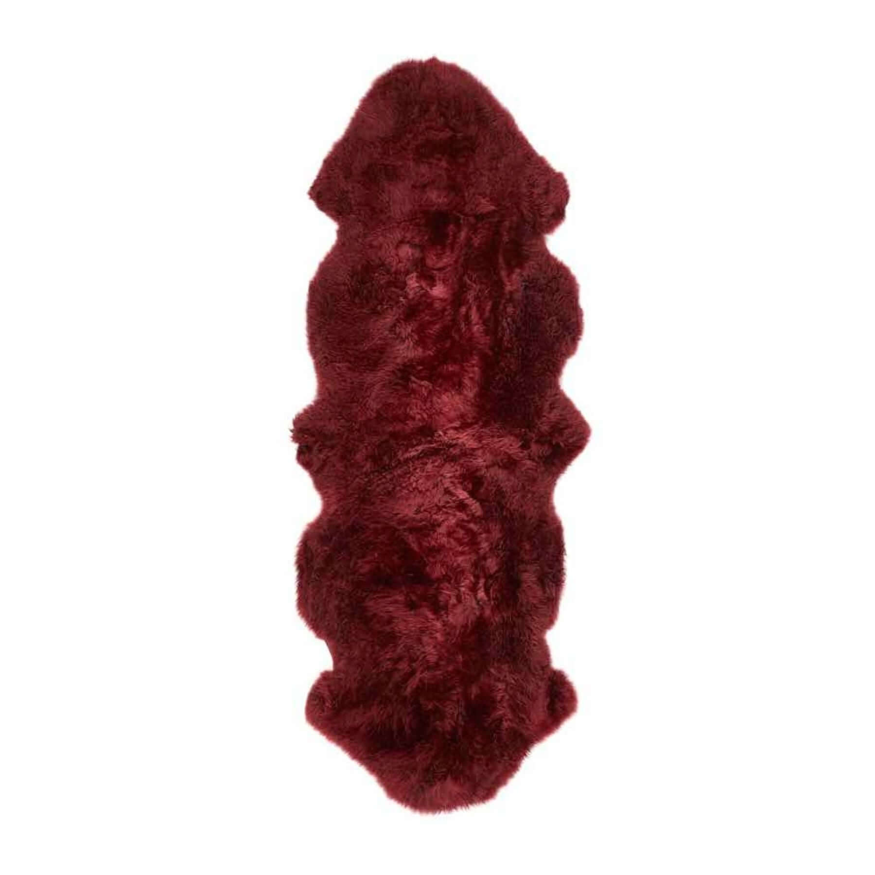 Genuine Berry Red Sheepskin Faux Fur Rug - Bargainia.com - 5026134022782 - SHPSKN_BERRYX_070X175