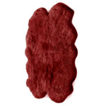 Genuine Berry Red Sheepskin Faux Fur Rug - Bargainia.com - 