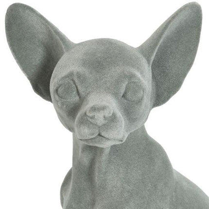 Chihuahua Figurine - Grey Velvet - Sitting-5010792476520-Bargainia.com