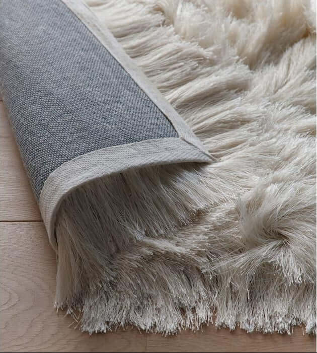 Glamour Shaggy Rug Plain Design - Bargainia.com - 5026134638006 - GLADEL_IVORYX_120X170