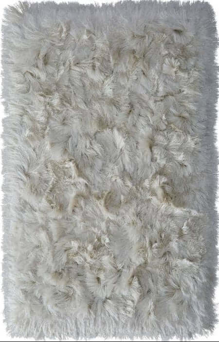 Glamour Shaggy Rug Plain Design - Bargainia.com - 5026134638006 - GLADEL_IVORYX_120X170