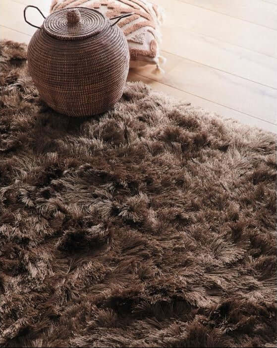 Glamour Shaggy Rug Plain Design - Bargainia.com - 5026134638068 - GLADEL_MOCHAX_120X170