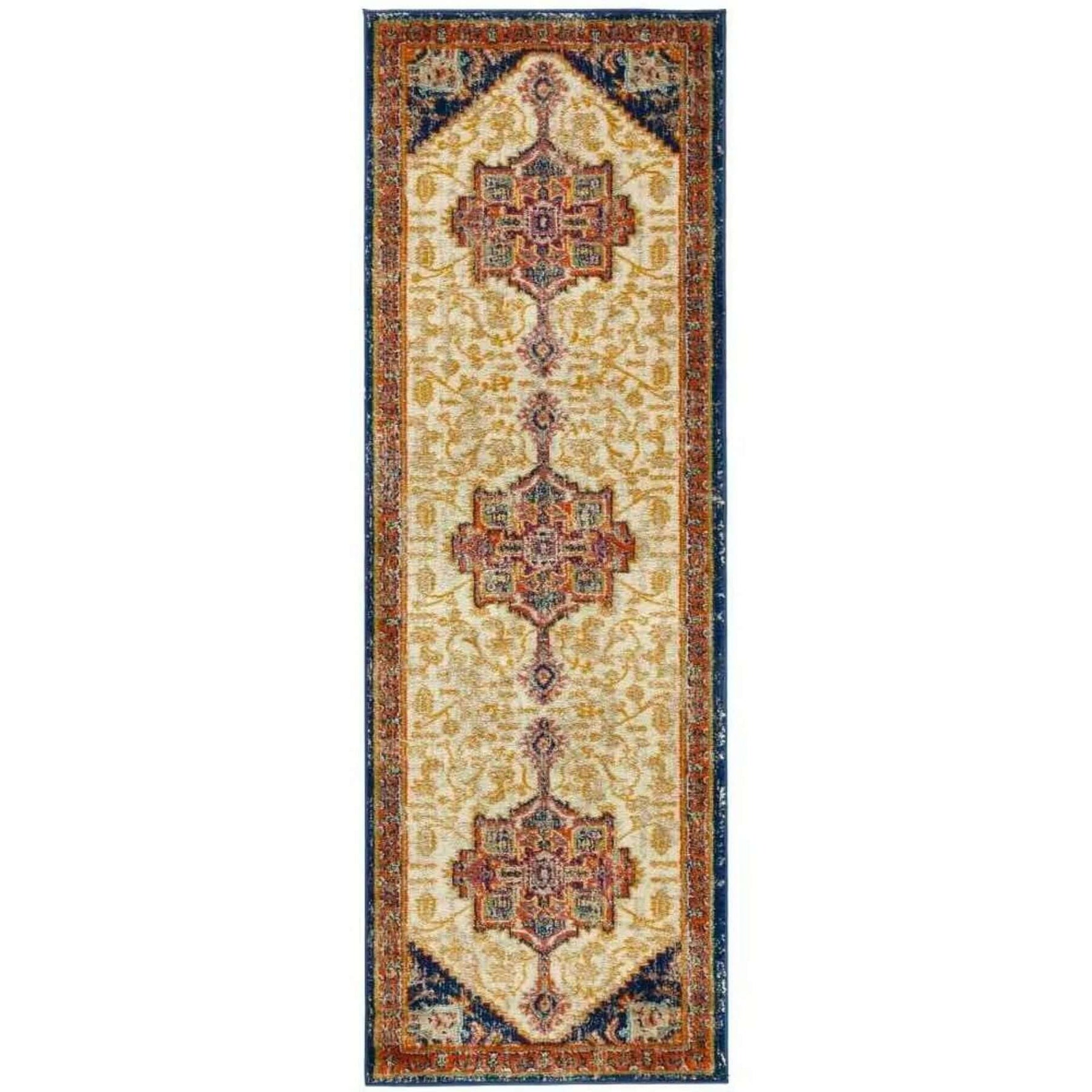 Granada Multicolour Vintage Rug | Amber - Bargainia.com - 