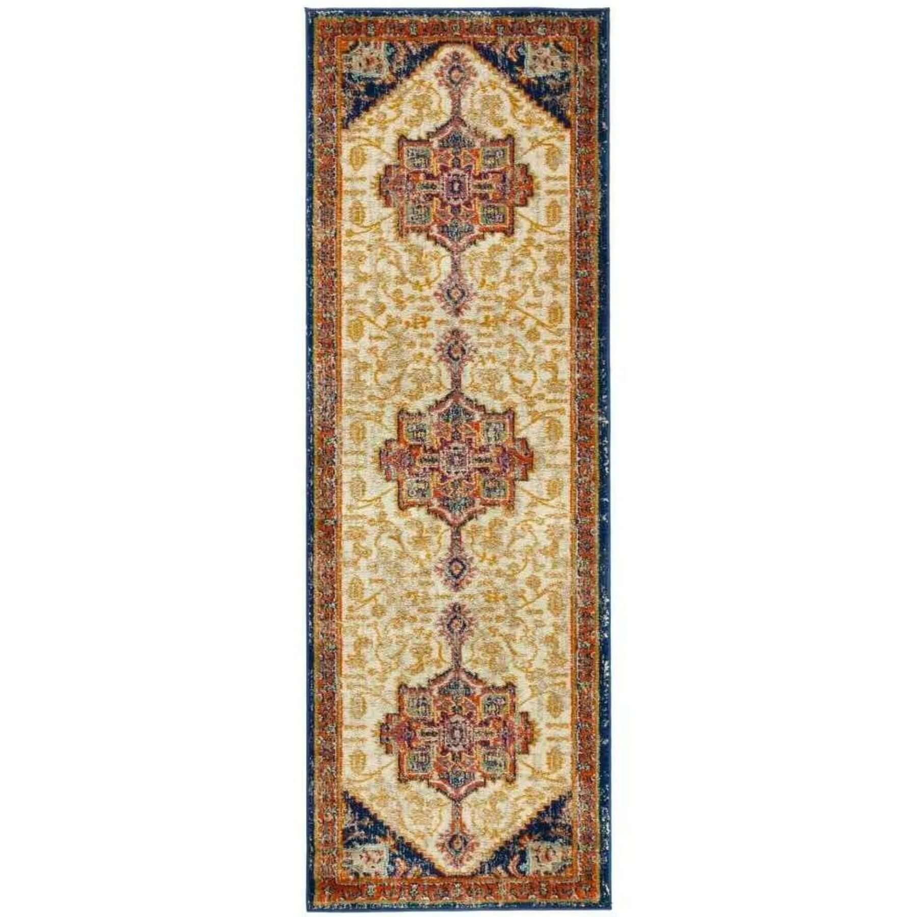 Granada Multicolour Vintage Rug | Amber - Bargainia.com - 5026134568785 - GRENDA_AMBERX_067X200