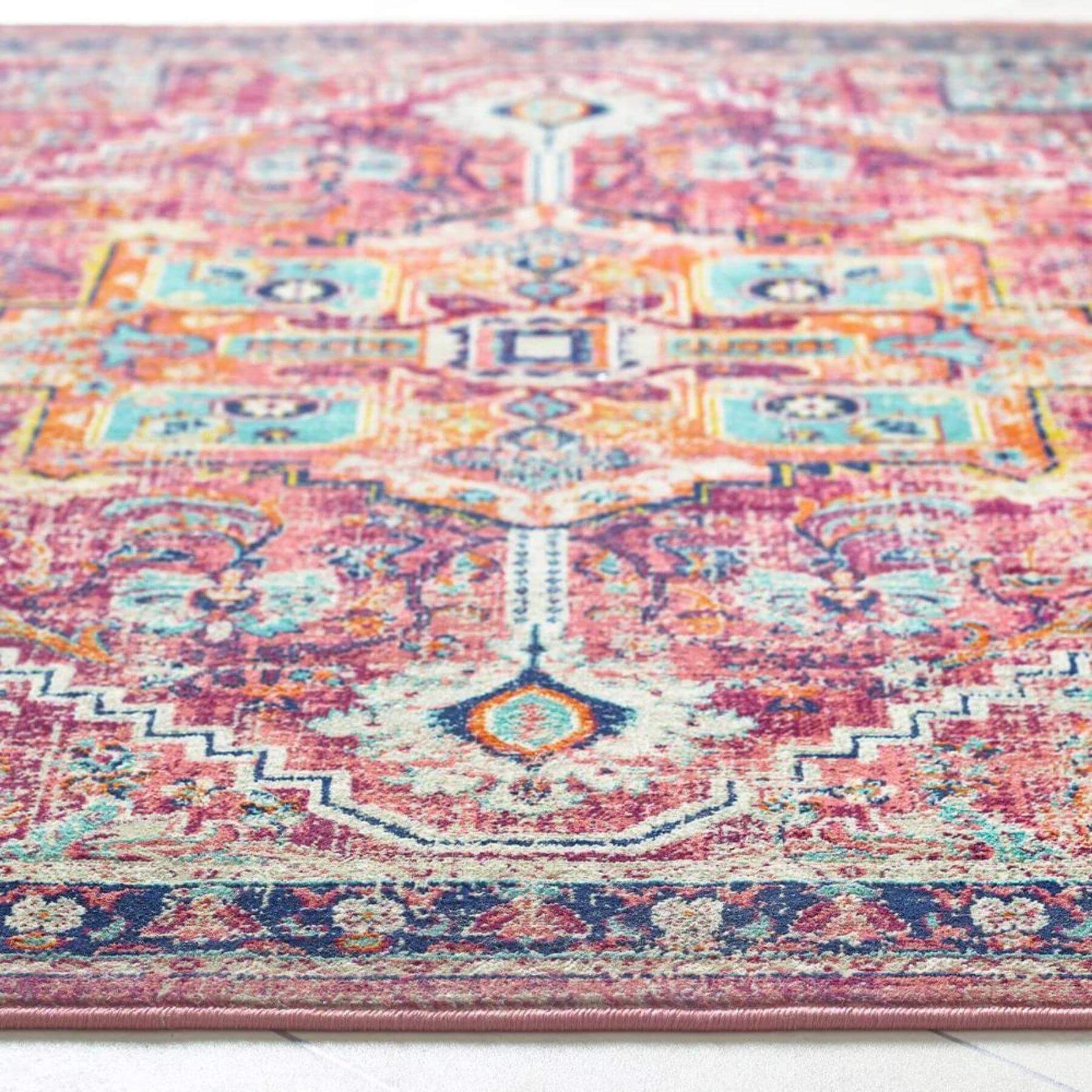 Granada Multicolour Vintage Rug | Ruby - Bargainia.com - 