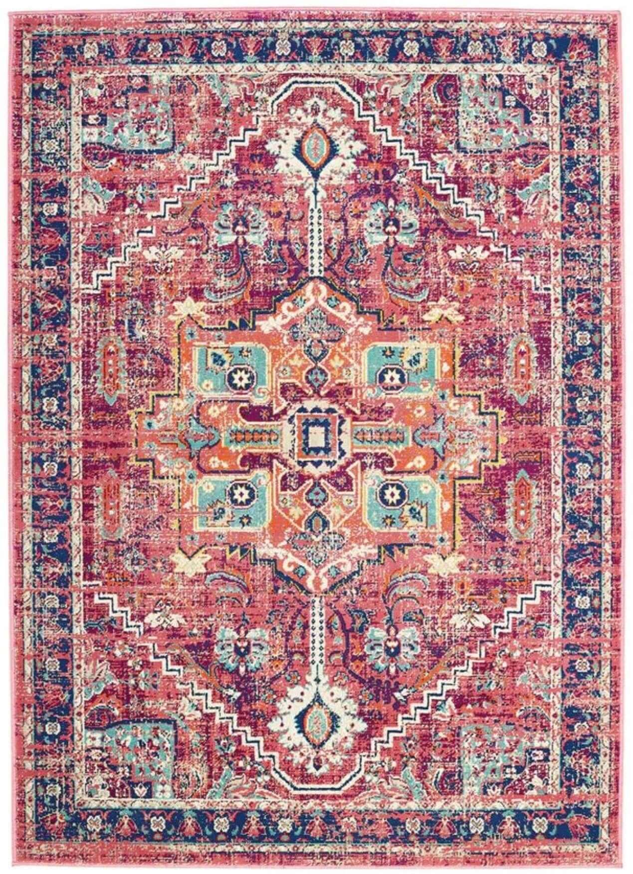 Granada Multicolour Vintage Rug | Ruby - Bargainia.com - 