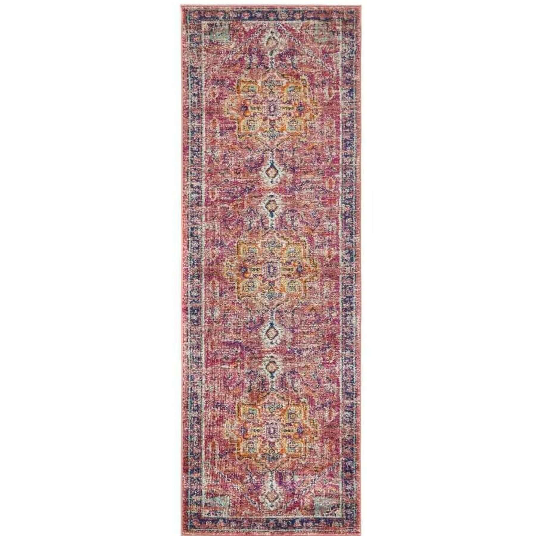 Granada Multicolour Vintage Rug | Ruby - Bargainia.com - 5026134568686 - GRENDA_REDXXX_067X200