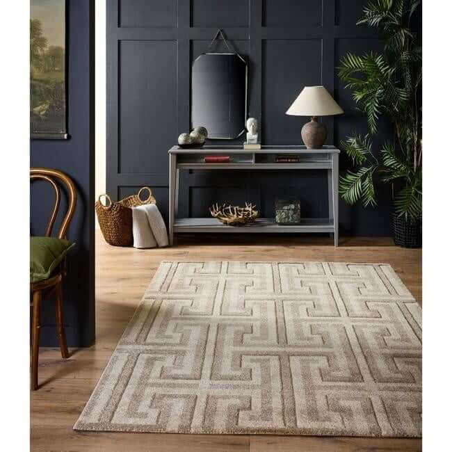 Greek Key Rug Geometric Design - Bargainia.com - 5056584576412 - GREEKK_TPEBGE_080X150