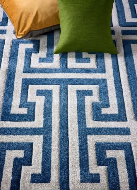 Greek Key Rug Geometric Design - Bargainia.com - 5056584576450 - GREEKK_NAVGRY_080X150