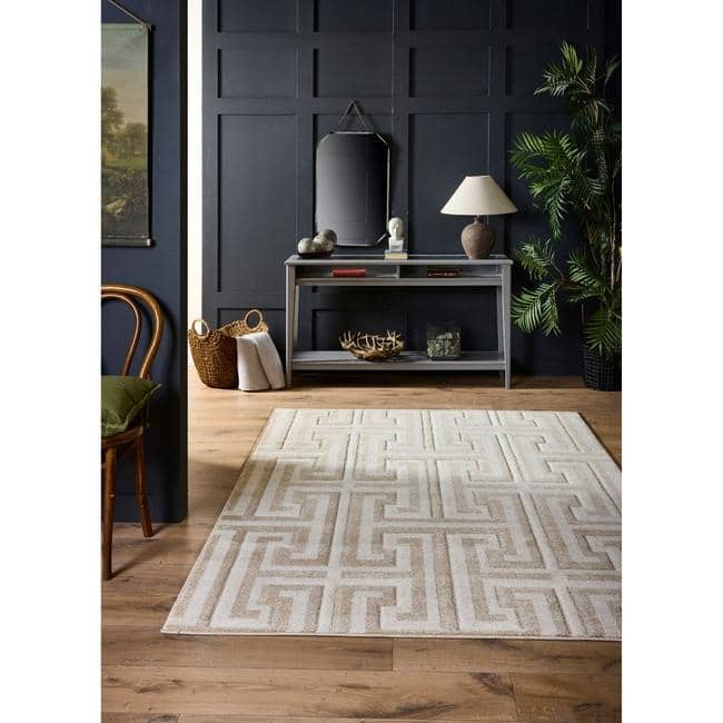 Greek Key Rug Geometric Design - Bargainia.com - 5056584576498 - GREEKK_BGECRM_080X150