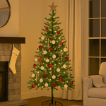 Green Artificial Fir Christmas Tree With Metal Stand - 7FT - Bargainia.com - 