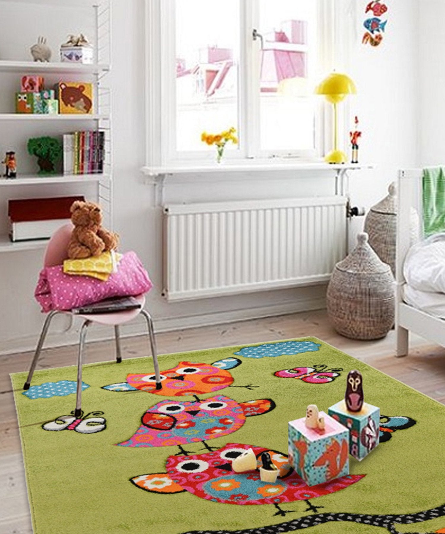 Green Owl Children's Rug - Alaska - Bargainia.com - 