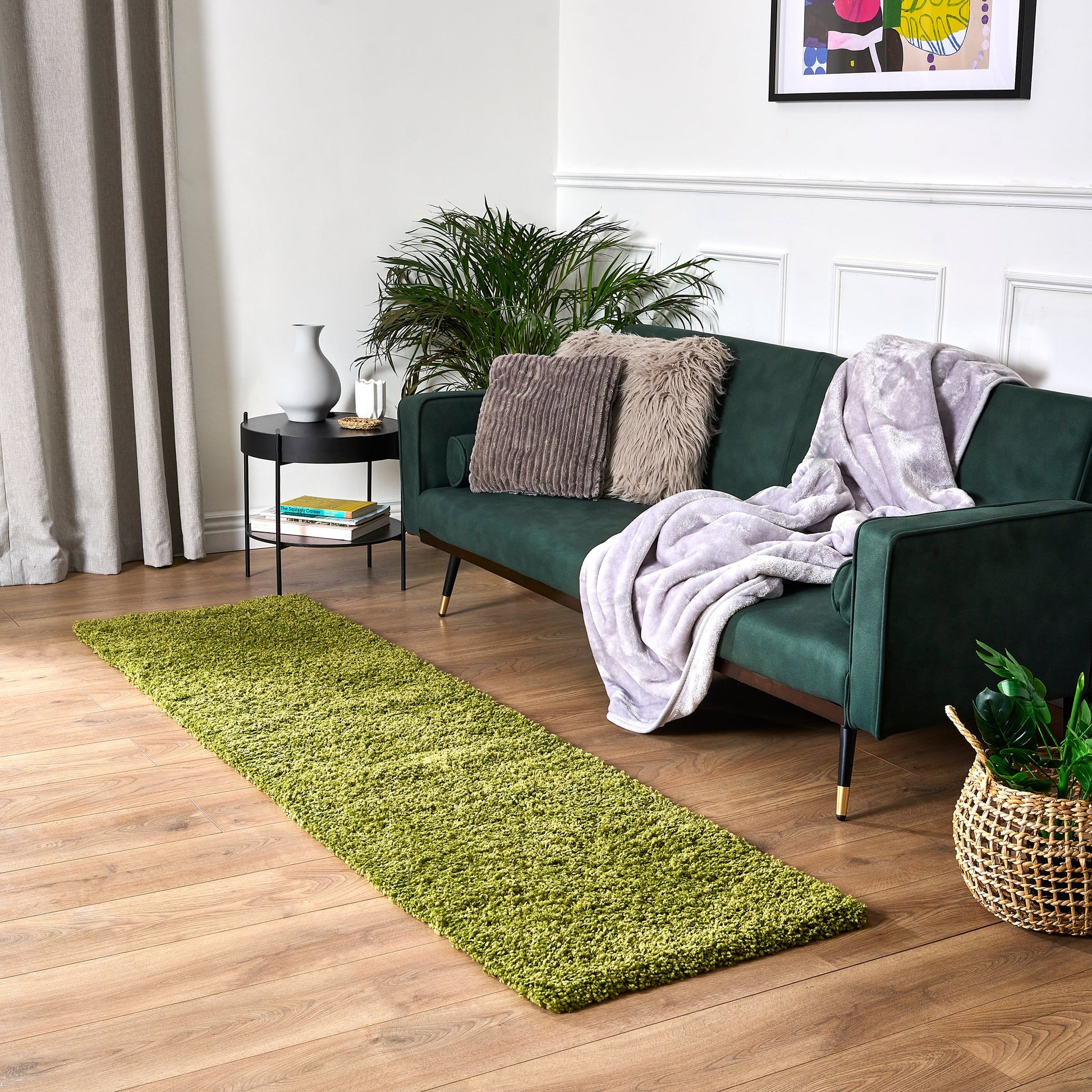 Green Thick Shaggy Rug - California Rugs Rug Masters