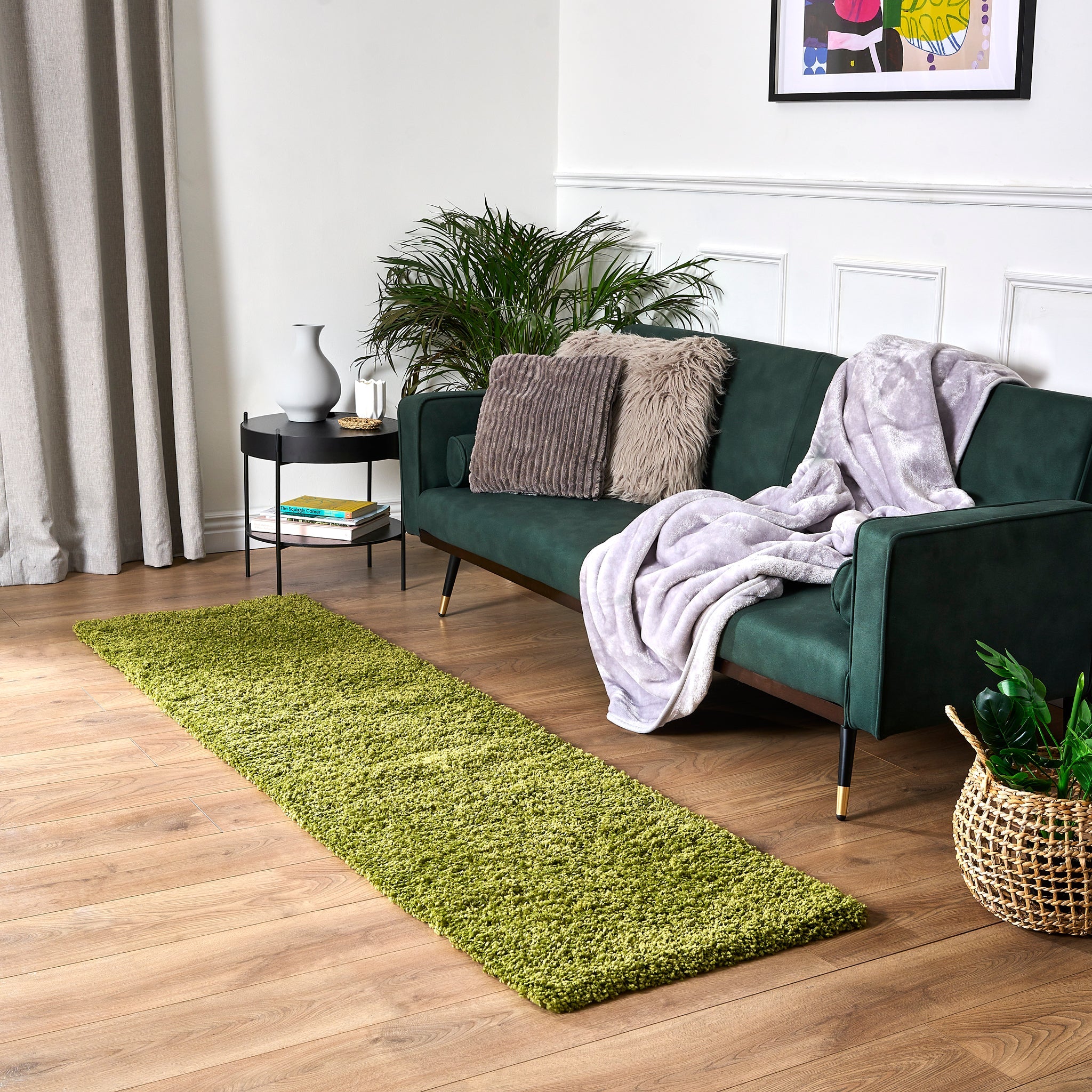 Green Thick Shaggy Rug - California Rugs Rug Masters
