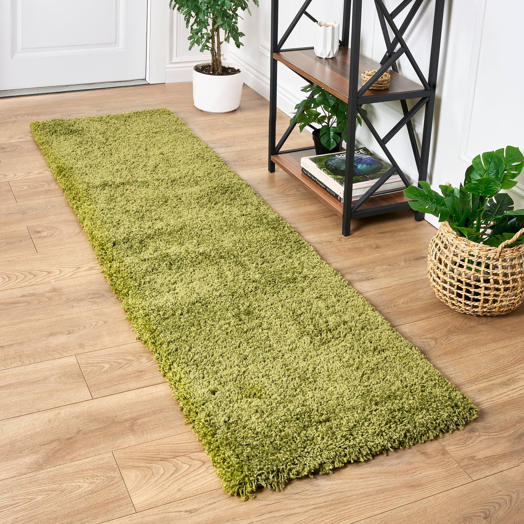 Green Thick Shaggy Rug - California - Bargainia.com - 