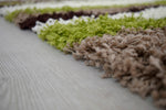 Green Waves Thick Shaggy Rug - California - Bargainia.com - 