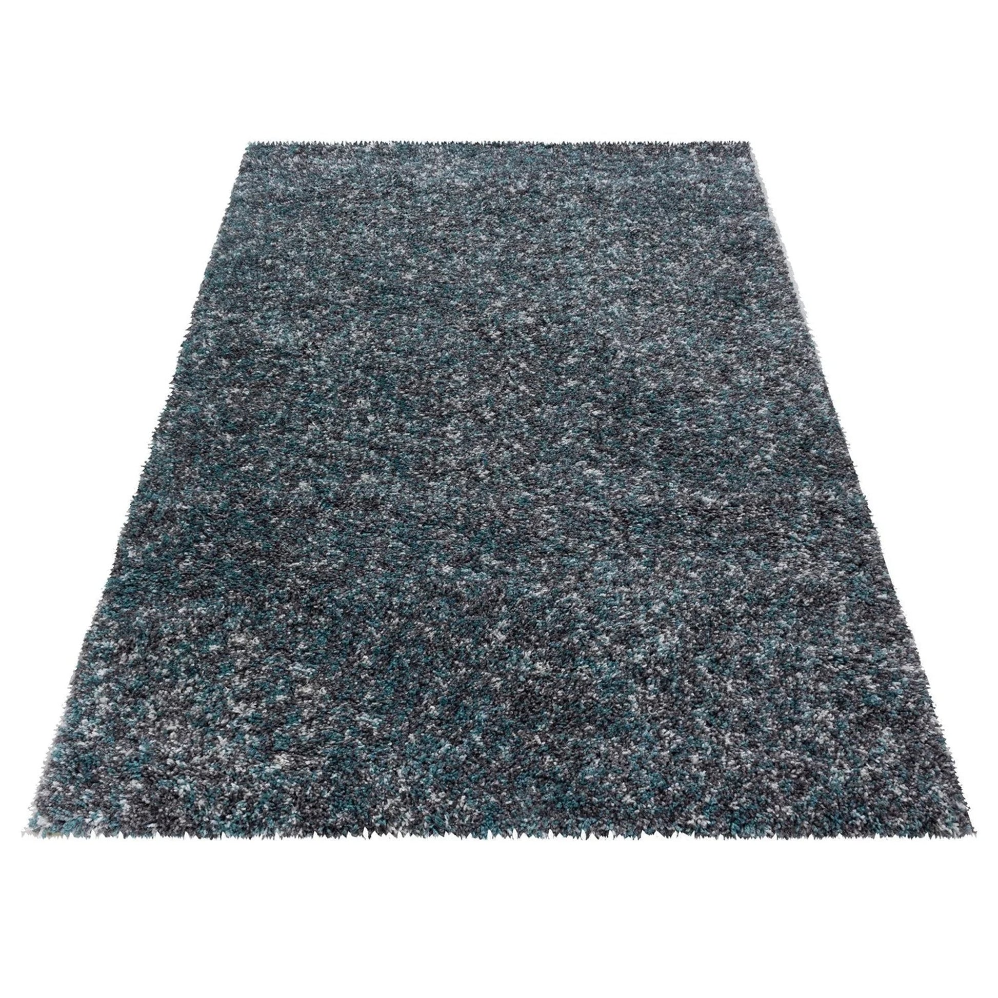Grey & Blue Blend Shaggy Rug - Enjoy Rugs Rug Masters