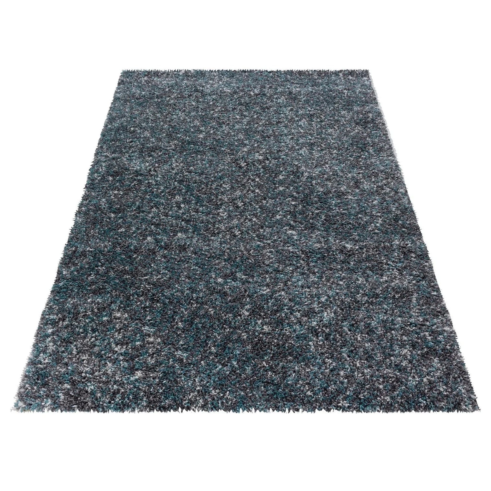 Grey & Blue Blend Shaggy Rug - Enjoy Rugs Rug Masters