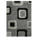 Grey Boxed Thick Shaggy Rug - California - Bargainia.com - 