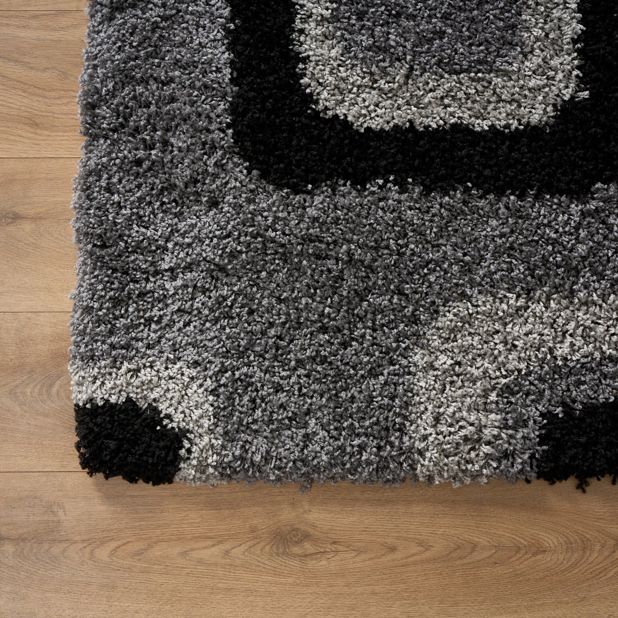 Grey Boxed Thick Shaggy Rug - California Rugs Rug Masters