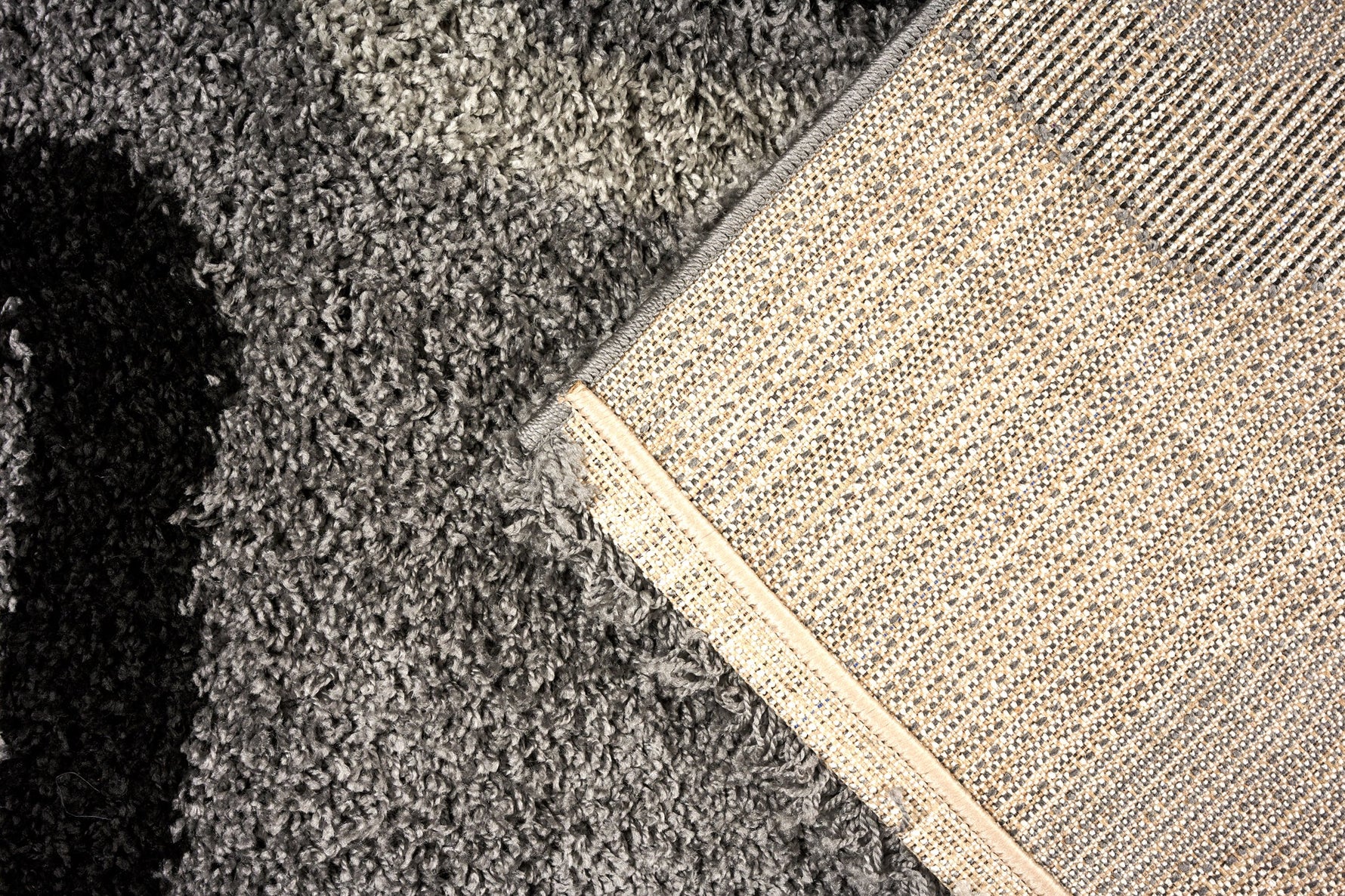 Grey Boxed Thick Shaggy Rug - California - Bargainia.com - 
