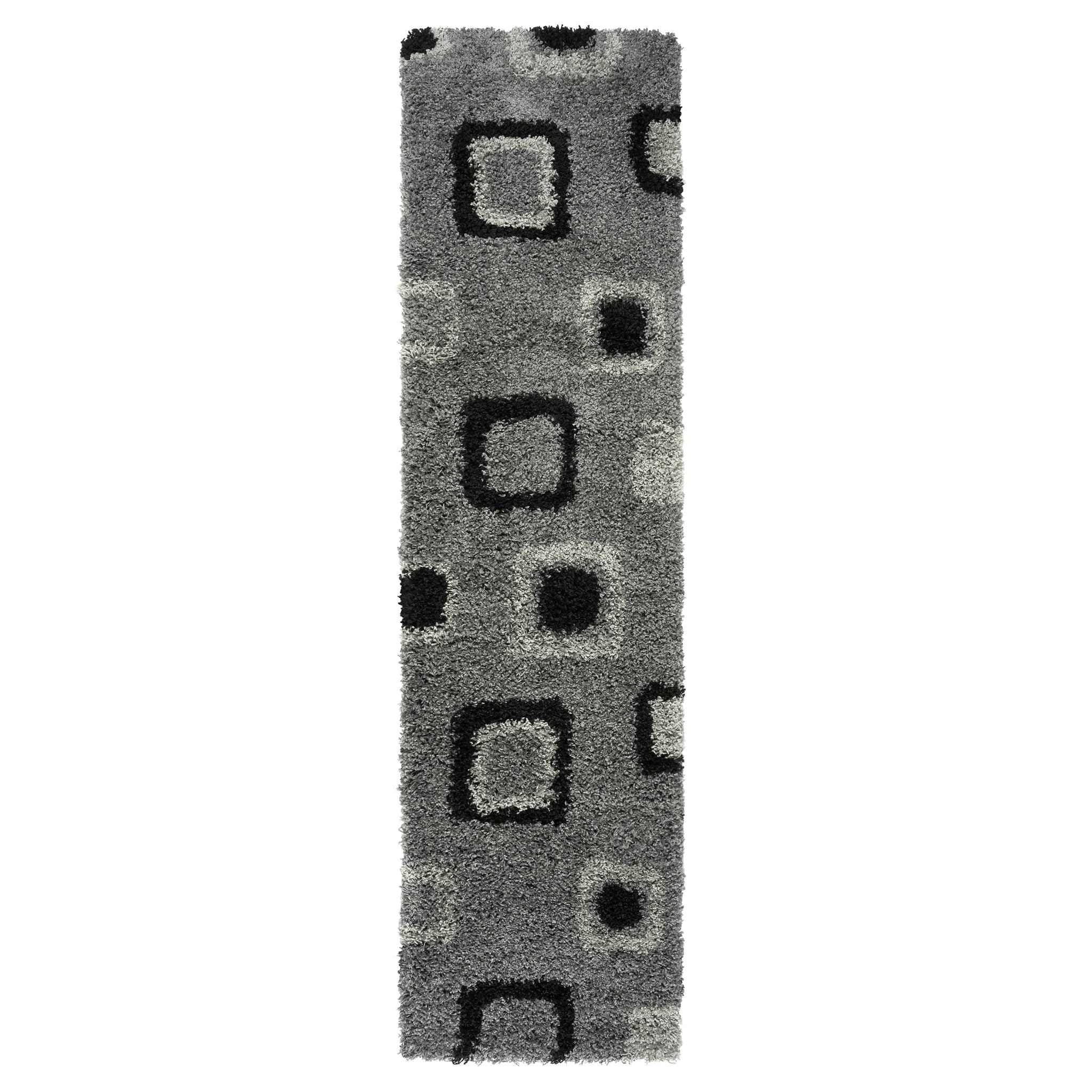 Grey Boxed Thick Shaggy Rug - California Rugs Rug Masters