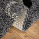 Grey Boxed Thick Shaggy Rug - California - Bargainia.com - 